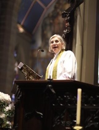 The Most Rev'd Kay Goldsworthy AO, Archbishop of Perth, preaching at Solemn High Mass, Christ Church of St Laurence, 17 September 2023.